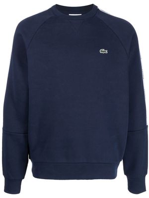 Lacoste logo-patch cotton sweatshirt - Blue
