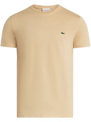 Lacoste logo-patch cotton T-shirt - Neutrals