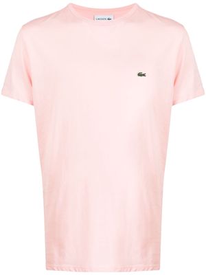 Lacoste logo-patch cotton T-shirt - Pink