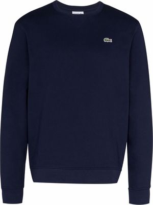 Lacoste logo-patch crew-neck sweatshirt - Blue