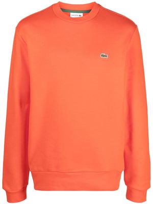 Lacoste logo-patch crew-neck sweatshirt - Orange