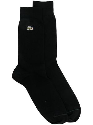Lacoste logo-patch detail socks - Black