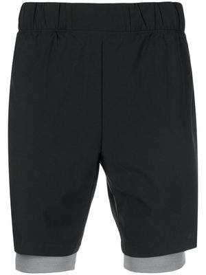 Lacoste logo-patch elasticated track shorts - Black