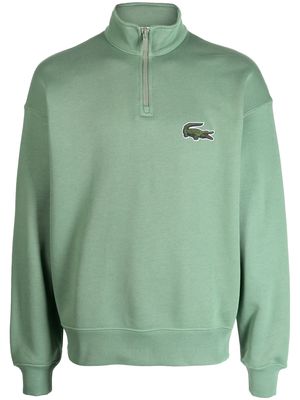 Lacoste logo-patch high-neck sweater - Green
