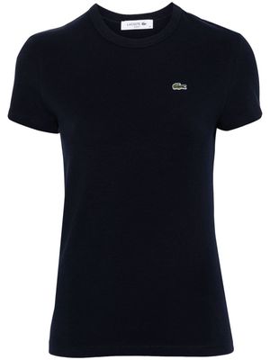 Lacoste logo-patch organic cotton T-shirt - Blue
