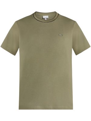 Lacoste logo-patch organic cotton T-shirt - Green