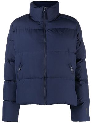 Lacoste logo-patch puffer jacket - Blue