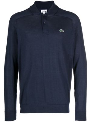 Lacoste logo-patch raglan-sleeve polo shirt - Blue