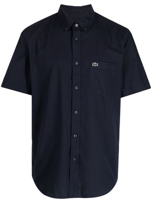 Lacoste logo-patch short-sleeved shirt - Blue