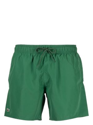 Lacoste logo-patch swim shorts - Green