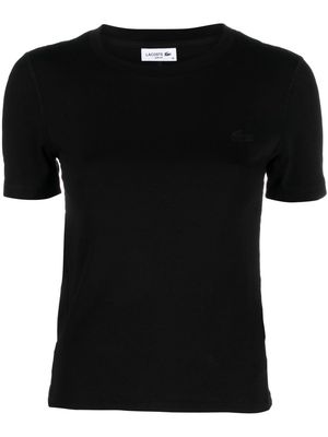 Lacoste logo-patch T-shirt - Black