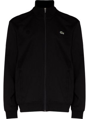 Lacoste logo-patch zip-up jacket - Black