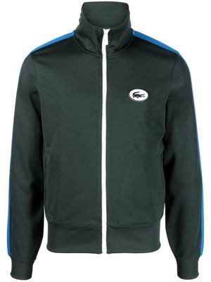 Lacoste logo-patch zip-up sweatshirt jacket - Green
