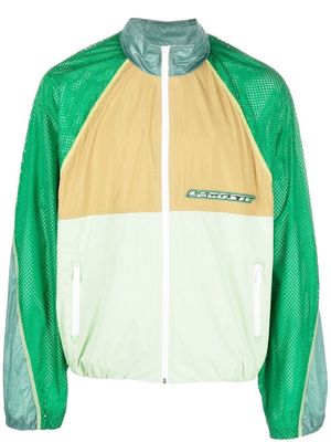 Lacoste logo-patch zip-up track jacket - Green