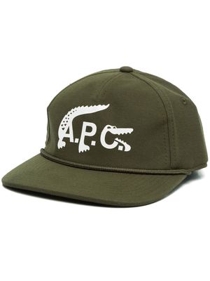 Lacoste logo-print baseball cap - Green