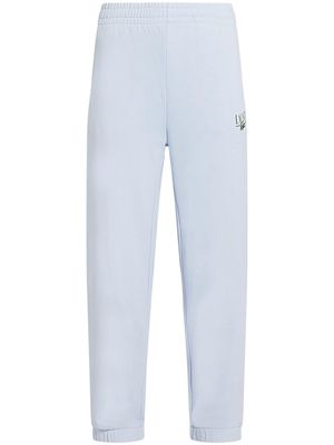 Lacoste logo-print cotton blend track pants - Blue