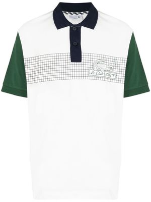 Lacoste logo-print cotton polo shirt - White