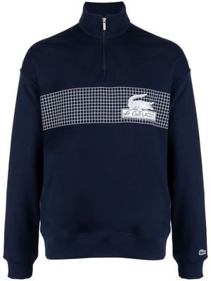 Lacoste logo-print cotton sweatshirt - Blue