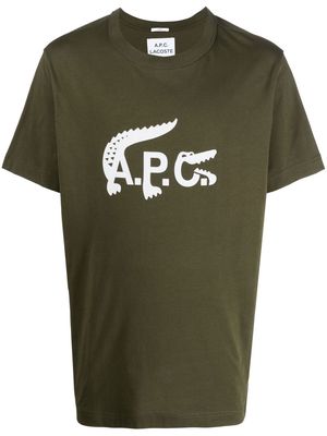Lacoste logo-print cotton T-shirt - Green