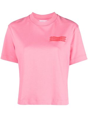 Lacoste logo-print cotton T-shirt - Pink