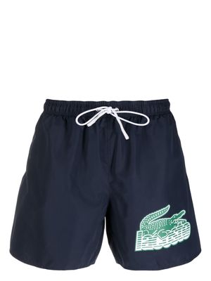 Lacoste logo-print drawstring running shorts - Blue
