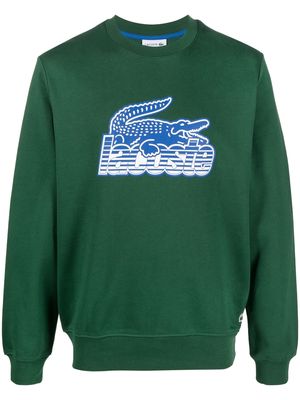 Lacoste logo-print knit jumper - Green