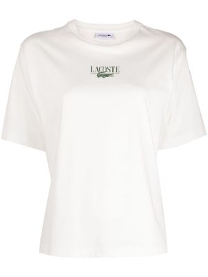 Lacoste logo-print short-sleeve cotton T-shirt - White