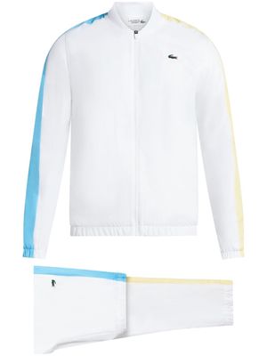 Lacoste logo-print zip-up tracksuit - White