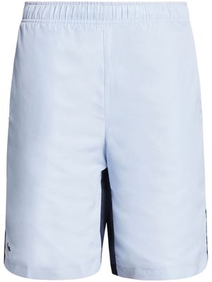 Lacoste logo-stripe elasticated shorts - Blue