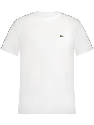 Lacoste logo-tape jersey T-shirt - White