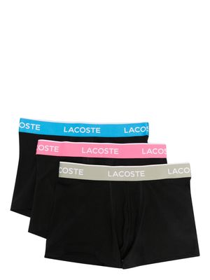 Lacoste logo waistband-detail boxers set - Black