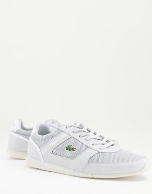 Lacoste menerva sport sneakers in gray/white