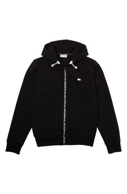 Lacoste Men's Cotton Blend Zip Hoodie in Black