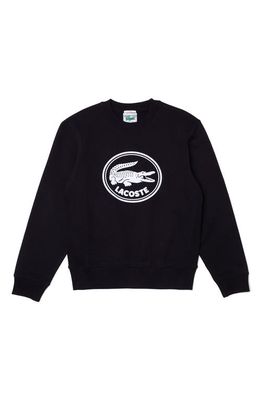 Lacoste Men's Cotton Graphic Sweatshirt in Abyss Blue