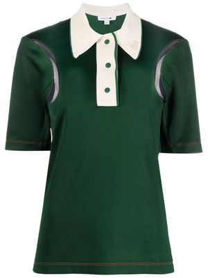 Lacoste mesh-panel polo shirt - Green
