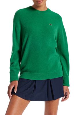 Lacoste Oversize Cashmere & Wool Sweater in Roquette