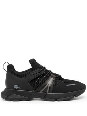 Lacoste panelled lace-up fastening sneakers - Black
