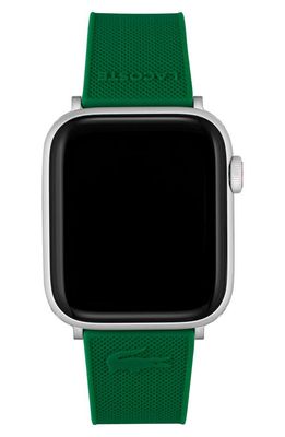 Lacoste Petit Piqué Silicone 22mm Apple Watch Watchband in Green