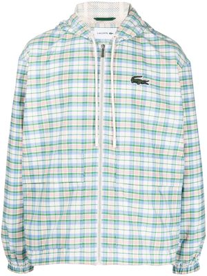 Lacoste plaid hooded track jacket - Green