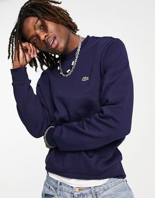Lacoste plain sweatshirt in navy