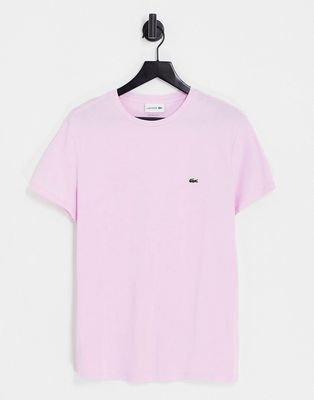 Lacoste plain t-shirt in pink