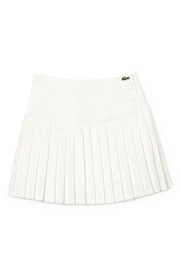 Lacoste Pleated Twill Skirt in 70V Farine