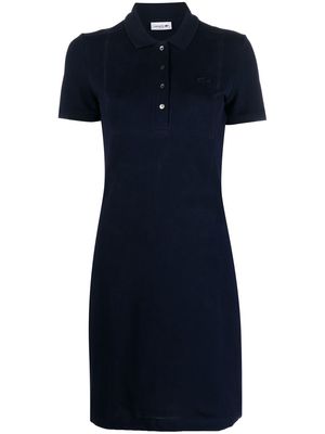 Lacoste polo-collar short sleeve dress - Blue