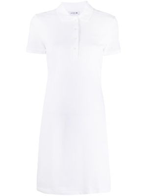 Lacoste polo-collar short-sleeve dress - White