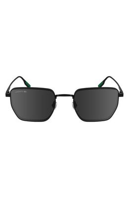 Lacoste Premium Heritage 52mm Rectangular Sunglasses in Matte Black