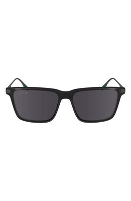 Lacoste Premium Heritage 55mm Rectangular Sunglasses in Black