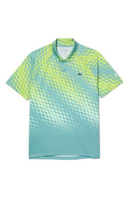 Lacoste Print Stretch Polo Shirt in Florida/Lima-Pastille Mint