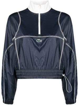 Lacoste pull-on water-repellant cropped jacket - Blue