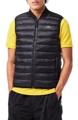 Lacoste Quilted Nylon Vest in 031 Noir