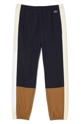 Lacoste Regular Fit Colorblock Athletic Pants in Rhi Abimes/Cookie-Laponie